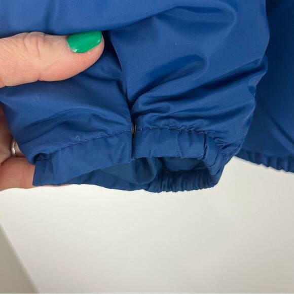 Vintage Down Jacket Coat Color Block Blue Winter Ski Slopes Retro 90s Unisex - Picture 5 of 8